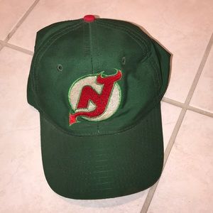 Vintage 90s NHL Green New Jersey Devils Hat